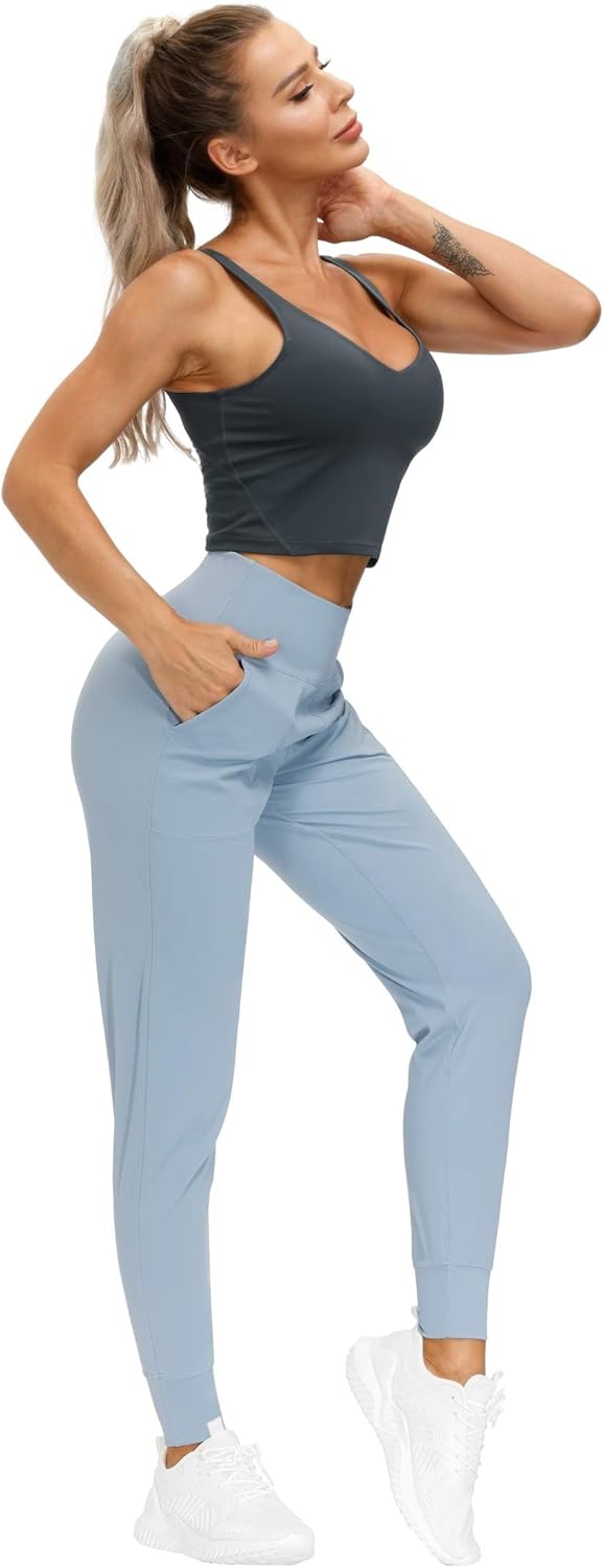 THE GYM PEOPLE Women's Joggers Pants Lightweight Athletic Leggings Tapered Lounge Pants for Workout, Yoga, Running