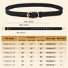 VONMELLI 3 Pack Women's Belts for Jeans Pants Fashion Gold Buckle Ladies Dress Belt