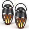 2 Pack Outdoor Bluetooth Speakers,Wireless Speaker with LED Flame Speaker BT 5.0,Waterproof Torch Lantern for Patio Pool Party,Gifts for Women Men