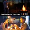 2 Pack Outdoor Bluetooth Speakers,Wireless Speaker with LED Flame Speaker BT 5.0,Waterproof Torch Lantern for Patio Pool Party,Gifts for Women Men