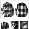 COOFANDY Men's Flannel Shirts Casual Button Down Plaid Shirt Jacket Long Sleeve Fleece Shacket with Pockets