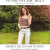 VONMELLI 3 Pack Women's Belts for Jeans Pants Fashion Gold Buckle Ladies Dress Belt