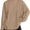 Trendy Queen Womens Oversized Long Sleeve T Shirts 2025 Basic Crewneck Tee Fall Tops Casual Workout Y2K Clothes