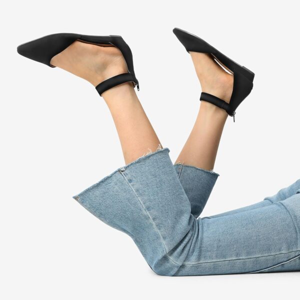 DREAM PAIRS Women's Low Wedge Ankle Strap Dress Flats Shoes