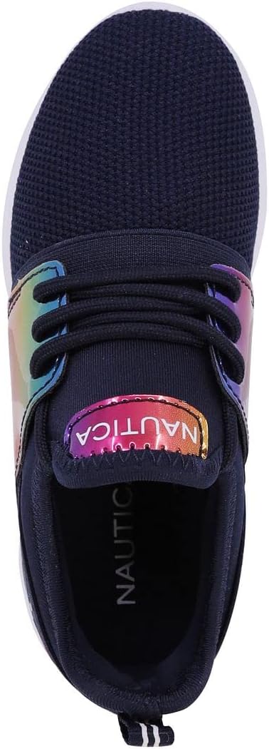 Nautica Kids Girls Metallic Fashion Sneaker Lace-Up Athletic Running Shoe I kappil I (Big Kid - Little Kid - Toddler)