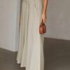 Dokotoo Pants for Women Casual Elastic Waist Wide Leg Pants with Pockets