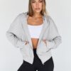 Trendy Queen Hoodies for Women Full Zip Up Cropped Sweatshirts Jackets Casual Comfy Gym Tops Fall Outfits Winter Clothes 2025