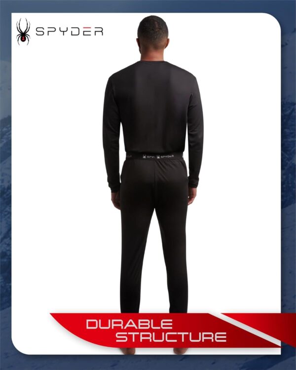 Spyder Men's Thermal Underwear Set - 2 Piece Brushed Back Fleece Lined Long Johns Base Layer Set for Men (Sizes: S-XL)