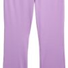 RBX Girls' Flare Leggings Set - 2 Piece Short Sleeve Crew Neck Ribbed T-Shirt and Yoga Wide Leg Pants for Girls (Sizes: 4-12)