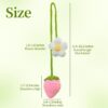 Crochet Strawberry Car Accessories，Cute Rearview Mirror Hanging，Car Accessories Gift，Car Decoration Interior for Teen Girls，Car Accessories for Women Aesthetic