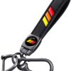 Leather Car Key Chain Metal Car Keyring Accessories, Keychain Keyring Family Present Car Accessories