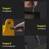 HOTO Electric Screwdriver Rechargeable, 3.6V Cordless Screwdriver Set USB-C, 3 Torque Settings, 1500mAh Battery, LED Light & 12 S2 Metal Bits for Furniture/Electrical Repairs