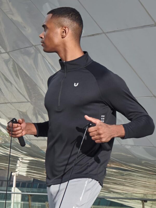 NORTHYARD Men's Running Shirt Long Sleeve Quarter Zip Pullover Moisture Wicking Quick Dry Athletic Workout Shirts