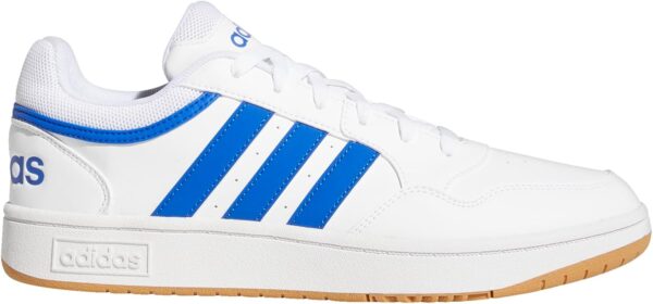 adidas Men's Hoops 3.0 Basketball Shoe, White/Team Royal Blue/Gum