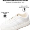 Project Cloud Sneakers for Women - Lace Up Women's Fashion Sneakers Memory Foam Insole Womens Sneakers Non Slip Women Footwear Lightweight Platform Shoes Girls' Fashion (Nita)
