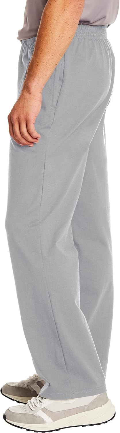 Hanes Essentials Sweatpants, Men’s Cotton Jersey Pants with Pockets, 33”