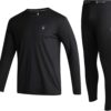 Spyder Men's Thermal Underwear Set - 2 Piece Brushed Back Fleece Lined Long Johns Base Layer Set for Men (Sizes: S-XL)
