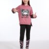 Girls Clothes Cool Girl Print Tie Dye Hoodie Pullover Sweatshirt Leggings 2PC Outfits