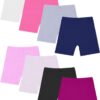 Resinta 8 Pack Girls Bike Cartwheel Shorts Toddler Under Dress Dance Short Kids Biker Safety Shorts Multi-Color
