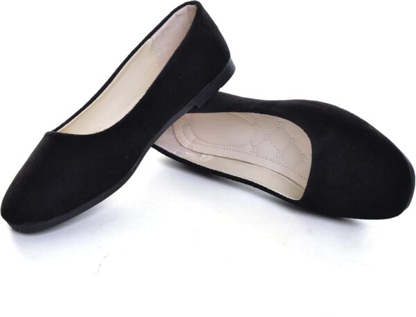 ChaiRong Zhou Women Square Toe Ballets Flats Comfort Slip On Walking Shoes for Driving