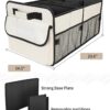YOHOOLYO Car Trunk Organizer for SUV 72L Large Capacity Collapsible 4 Compartment Storage, Multicolor Car Accessories for Women/Men, Beige