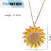 Bling Sunflower Car Mirror Hanging Accessories, Crystal Diamond Car Interior Ornament Pendant for Women, Lucky Car Rear View Mirror Charm for Car Decoration, Valentine's Day Present