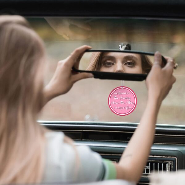 8 Pcs Scented Hanging Oil Car Freshener Preppy Air Car Freshener Ornaments Pink Car Air Freshener Slice Essential Pendant Scented Diffuser for Car Interior Accessories Home Valentine Gift(Cherry)