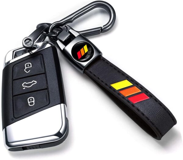 Leather Car Key Chain Metal Car Keyring Accessories, Keychain Keyring Family Present Car Accessories