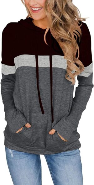 Womens Tops Ladies Tunics Casual Shirts Long Sleeve Hoodie Pullover Blouses Loose Fitting Tees Fashion Clothing Sweatshirts