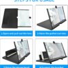 14 inch Screen Magnifier for Cell phone 3D Magnifier Screen Enlarger for Movies,Videos,Reading,Gaming-Screen Amplifie with Foldable Phone Stand Holder.Compatible with All Smartphones -Black