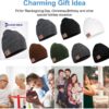 beanie MUSICBEE Bluetooth V5.2 Wireless Knit Winter Cap, 24 Hour Play time, Built-in Microphone and HD Stereo Speakers, Wool Lined for Outdoor Homes and Gifts - Neutral (Charcoal)