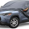 Premium Car Cover Custom Fit Toyota Corolla Cross (2022-2025), 16 Layers Heavy Duty Car Cover Waterproof All Weather with Zipper Door for Sun Rain Snow Dust Uv Protection