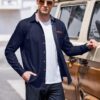 COOFANDY Men's Casual Dress Shirt Button Down Shirts Long-Sleeve Plaid Collar Denim Work Shirt