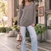 AUTOMET Womens Long Sleeve Shirts Loose Fitted Crewneck Basic Tops Casual Outfits Fall Clothes 2025