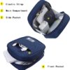 E-Tree Storage Pouch for Small Electronics and Accessories,Tech Bag,Electronic Organizer Case Compatible with MacBook Laptop Charger,Mouse,Cables,Hub,Power Bank,Earphone,Toiletries Cosmetics (Blue)