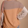 Dokotoo Womens Fashion 2025 Color Block Long Sleeve Crewneck Knitted Casual Loose Pullover Shirts Tops