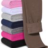 Girls Fleece Lined Leggings Cotton Kids Winter Warm Leggings Thick Thermal Tights Pants