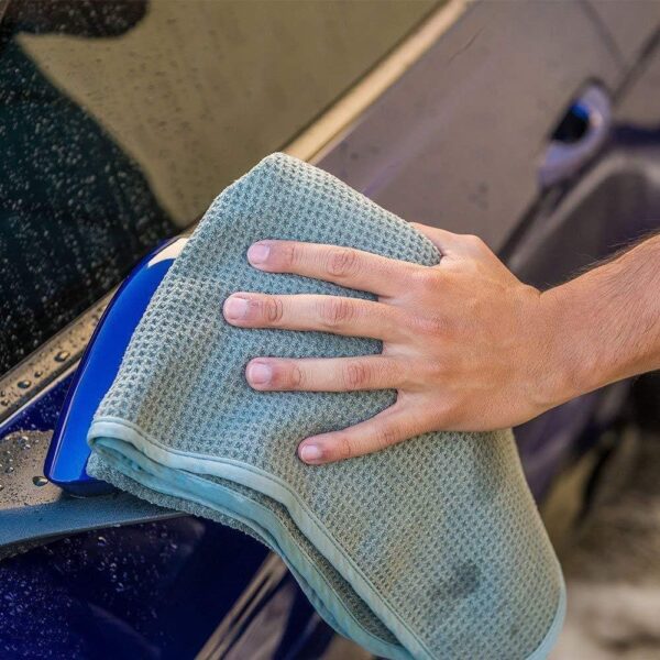 Chemical Guys MIC_781_01 Waffle Weave Gray Matter 70/30 Blend Microfiber Drying Towel with Silk Edging, 25" x 36"