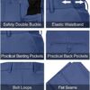 Mens Slim Fit 2 Piece Suit Two Button Notched Lapel Solid Suit Jacket Pants Set Tuxedo for Prom