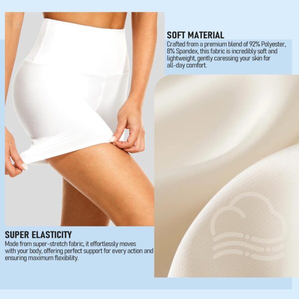 DHSO High Waisted Biker Shorts for Women-5" Tummy Control Fitness Athletic Workout Running Yoga Gym Shorts