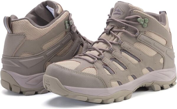 Men's Waterproof Slip Resistant Outdoor Hiking Trails Boots Relaxed Fit Lightweight Casual Walking Composite Toe Hunting Workout Shoes High Top Rainproof Lace up