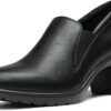 DREAM PAIRS Women's Low Chunky Block Heels Pumps Comfortable Slip-on Heeled Loafers Dress Work Shoes for Office Business