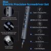 STREBITO Mini Electric Screwdriver Set, 70-in-1 Max Small Electric Screwdriver Kit with Lights, 5 Upgraded Torque, 64 Magnetic Bits, Electric Precision Screwdriver Cordless for PC Building Electronics