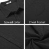 COOFANDY Men's Casual Button Down Shirts Short Sleeve Textured Summer Beach Shirt with Pocket
