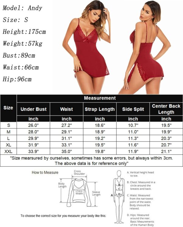Avidlove Women's Lingerie Sexy Nightwear Spaghetti Strap Nightgown Babydoll Chemise