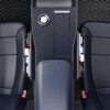 Car Seat Gap Filler Leather Car Box Seat Organizer and Storage Automotive Accessories with Pockets- Front Seats Car Adjustable Gap Filler for Phones, Glasses, Keys, Cards-1 Pack1