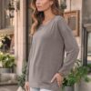 AUTOMET Womens Long Sleeve Shirts Loose Fitted Crewneck Basic Tops Casual Outfits Fall Clothes 2025