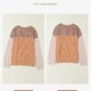 Dokotoo Womens Fashion 2025 Color Block Long Sleeve Crewneck Knitted Casual Loose Pullover Shirts Tops