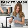 Zulay Kitchen Premium Garlic Press Set - Rust Proof & Dishwasher Safe Professional Garlic Mincer Tool - Easy-Squeeze, Easy-Clean with Soft, Ergonomic Handle - Silicone Garlic Peeler & Brush (Silver)