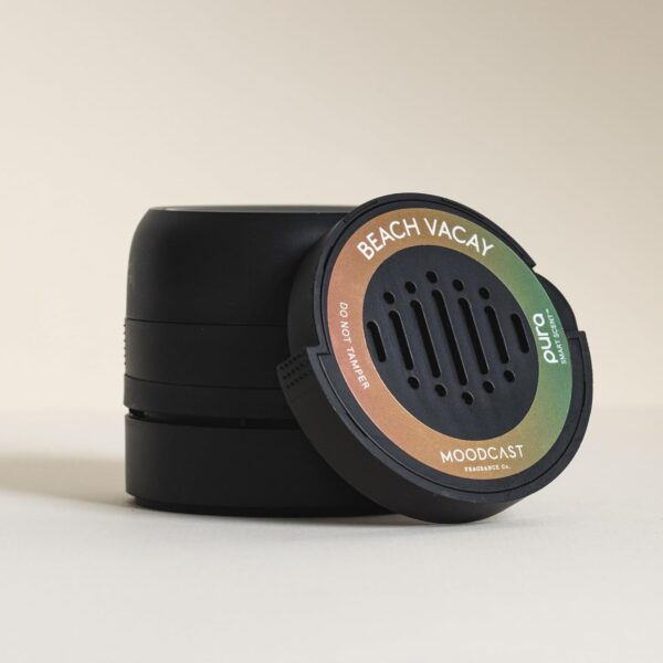 Pura & Moodcast - Fragrance for Pura Car Diffuser - Clean & Safe Luxury Scent Refill - Long-Lasting Fragrance for 30 Days of Aroma - Must-Have Car Accessory - Beach Vacay